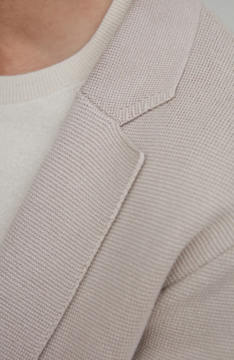 Dekonstruierter Herren-Strickblazer aus 100 % Baumwolle
