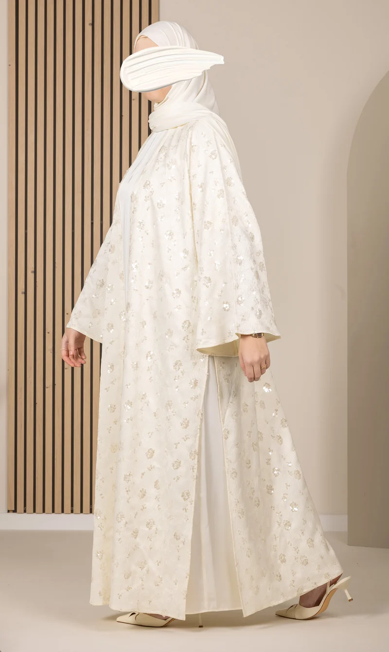 Jaquard-Barock-Kimono-Set – Creme Aya