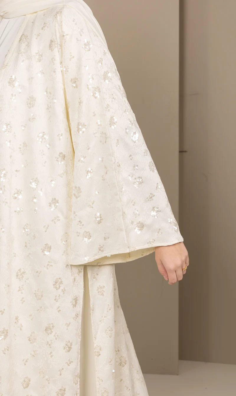 Jaquard-Barock-Kimono-Set – Creme Aya