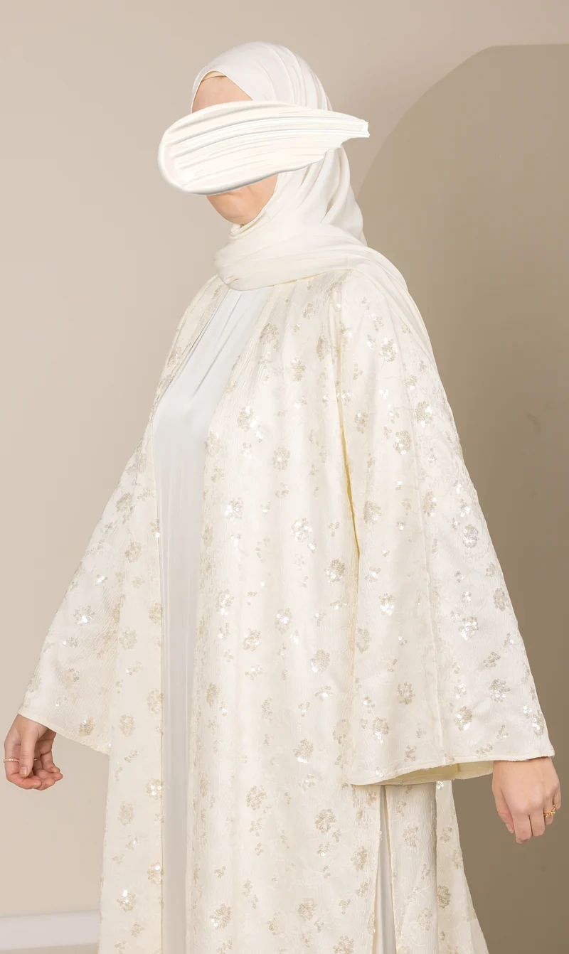 Jaquard-Barock-Kimono-Set – Creme Aya
