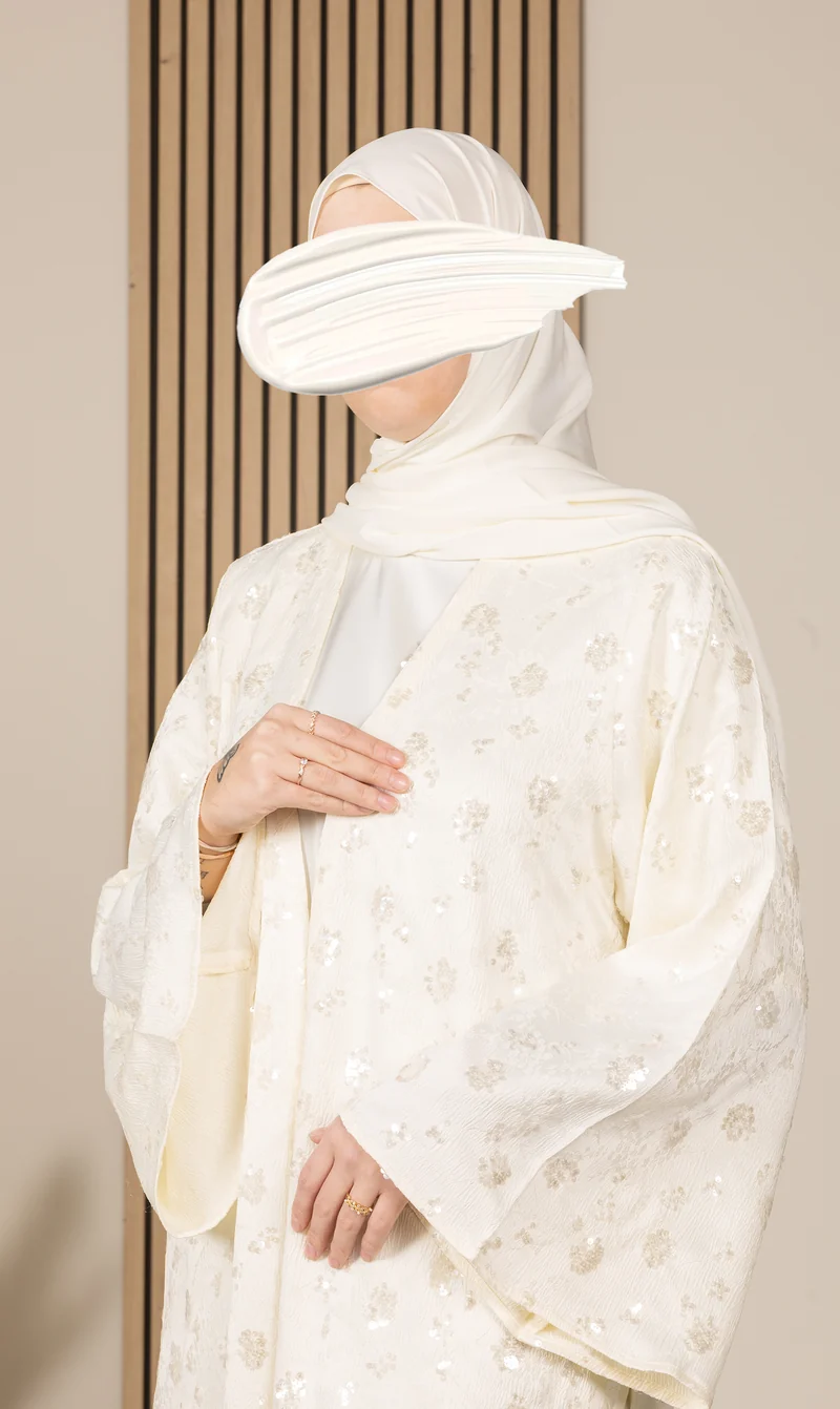 Jaquard-Barock-Kimono-Set – Creme Aya