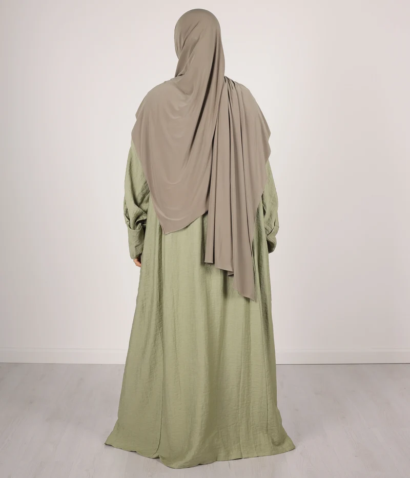 Abaya Leinen Safirah - Vintage Grün