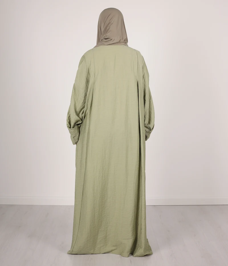 Abaya Leinen Safirah - Vintage Grün