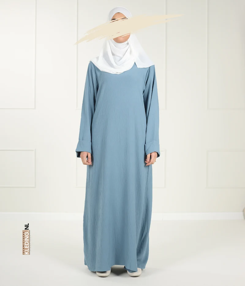 Noora Kimono Abaya - Himmelblau