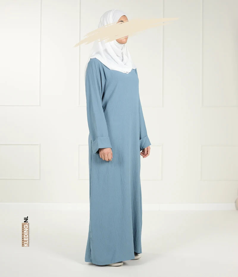 Noora Kimono Abaya - Himmelblau