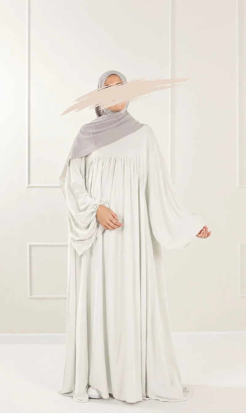 Jilbab Soumaya Ballonärmel - Elfenbein