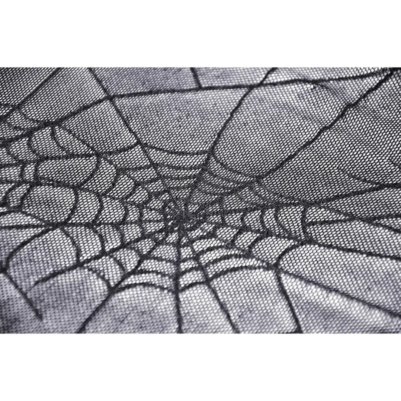 Gothic Flared Sleeved Spider Web Sheer Shirt für Damen