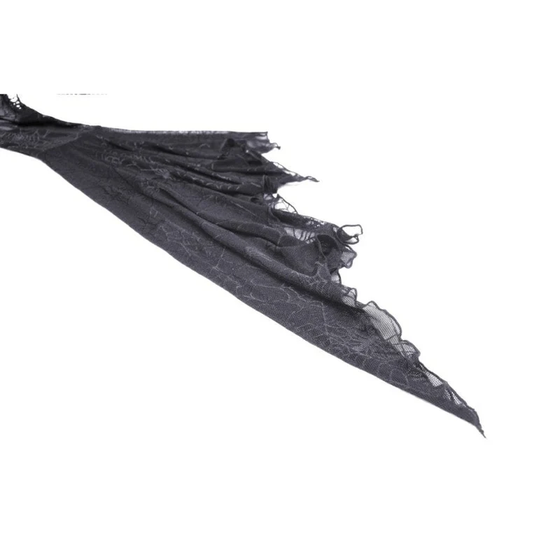 Gothic Flared Sleeved Spider Web Sheer Shirt für Damen