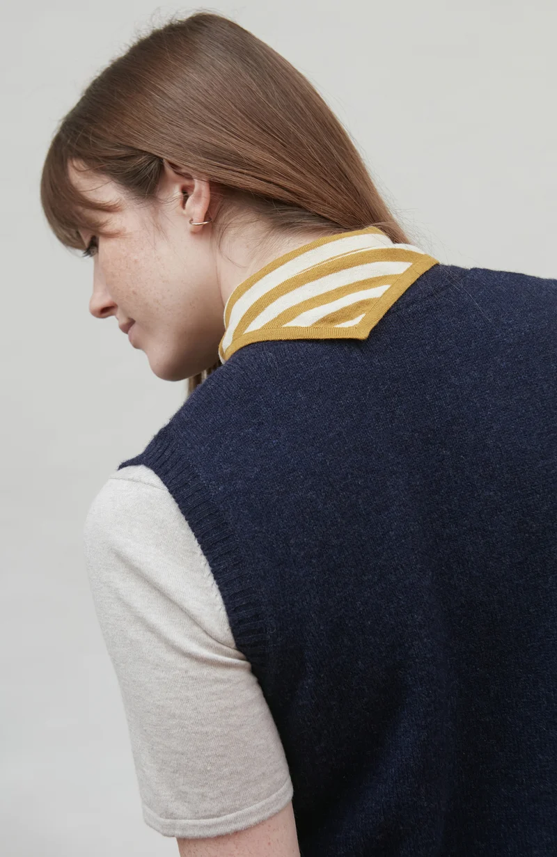 Organic Cotton Linen Striped Mini Neckerchief