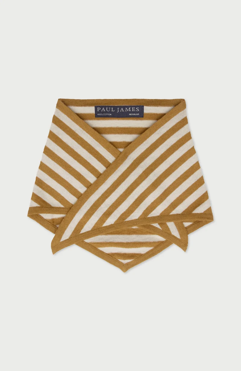 Organic Cotton Linen Striped Mini Neckerchief