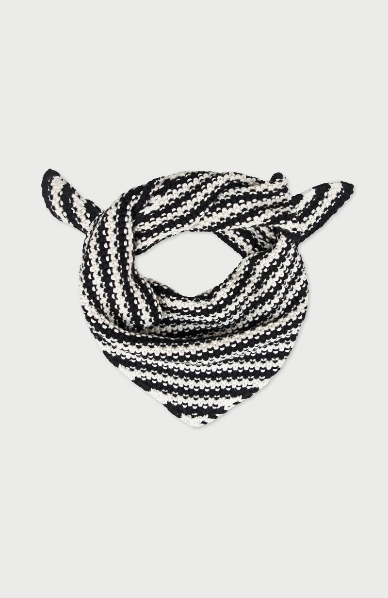Cotton Textured Stripe Mini Neckerchief