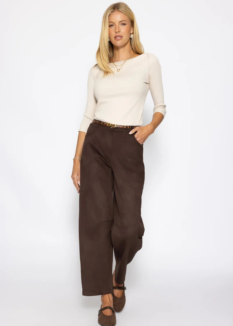 3/4 Arm Rippshirt - beige