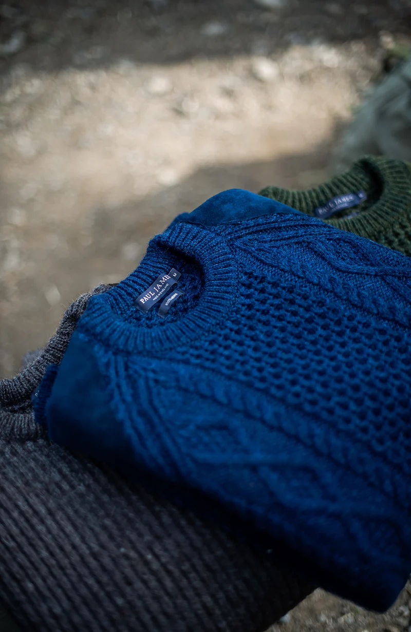 Mens Chunky Merino Wool Shooting Jumper