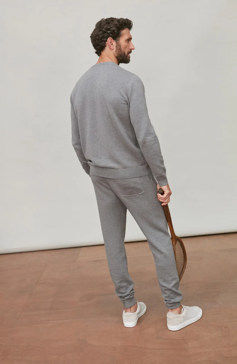 Mens Midweight Cotton Loopback Knitted Joggers