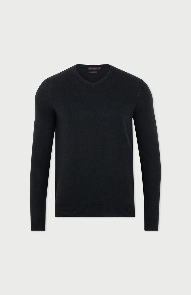Herrenpullover aus 100 % Baumwolle mit V-Ausschnitt