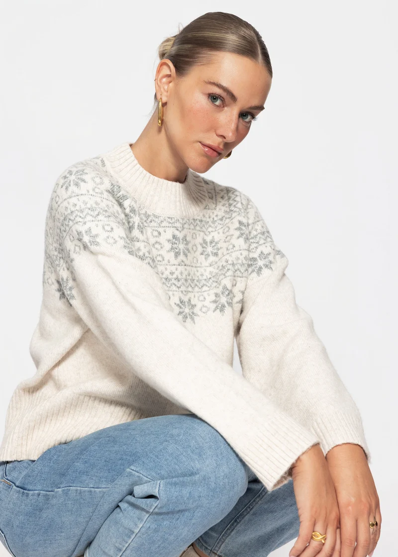 Norweger Pullover - hellbeige
