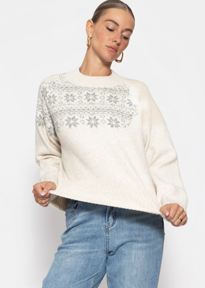 Norweger Pullover - hellbeige