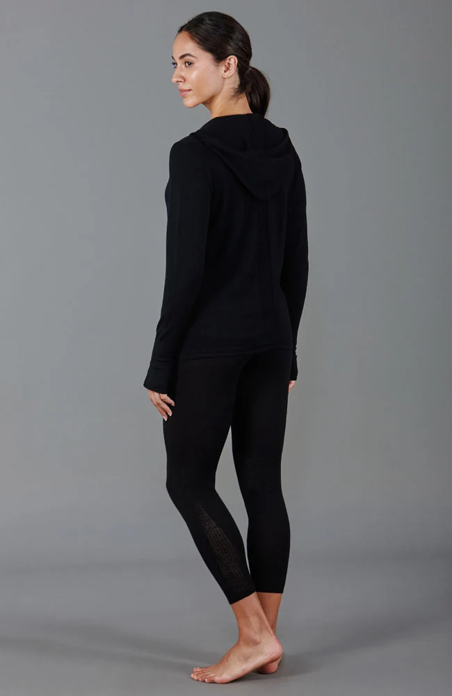 Schwerer Damen-Kapuzenpullover aus Merino-Activewear