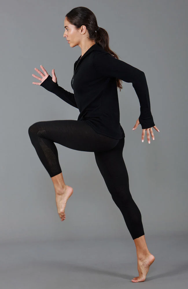 Schwerer Damen-Kapuzenpullover aus Merino-Activewear