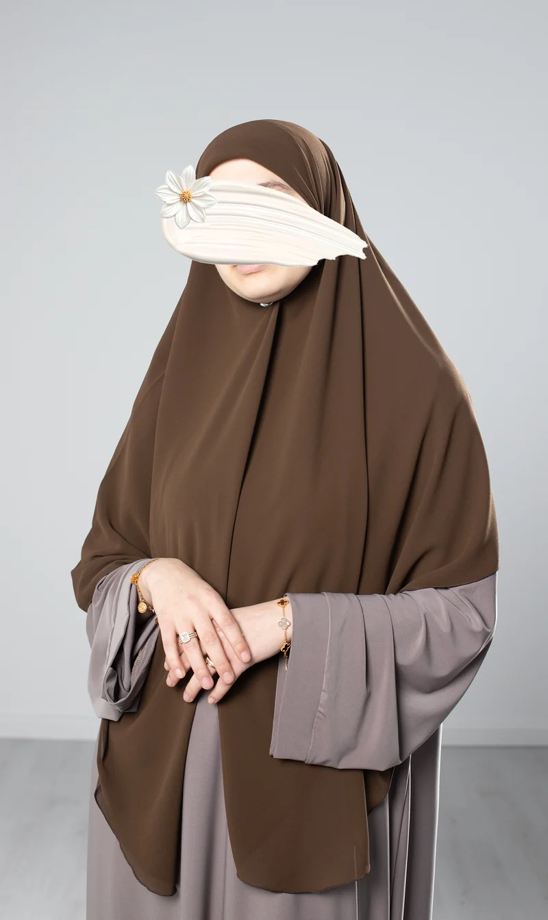 Hijaab 150cm Oval - Schokolade