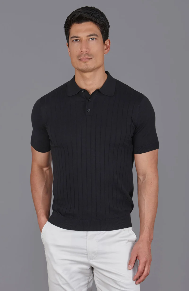Mens Ultra Fine Cotton Selection Knit Polo Shirt