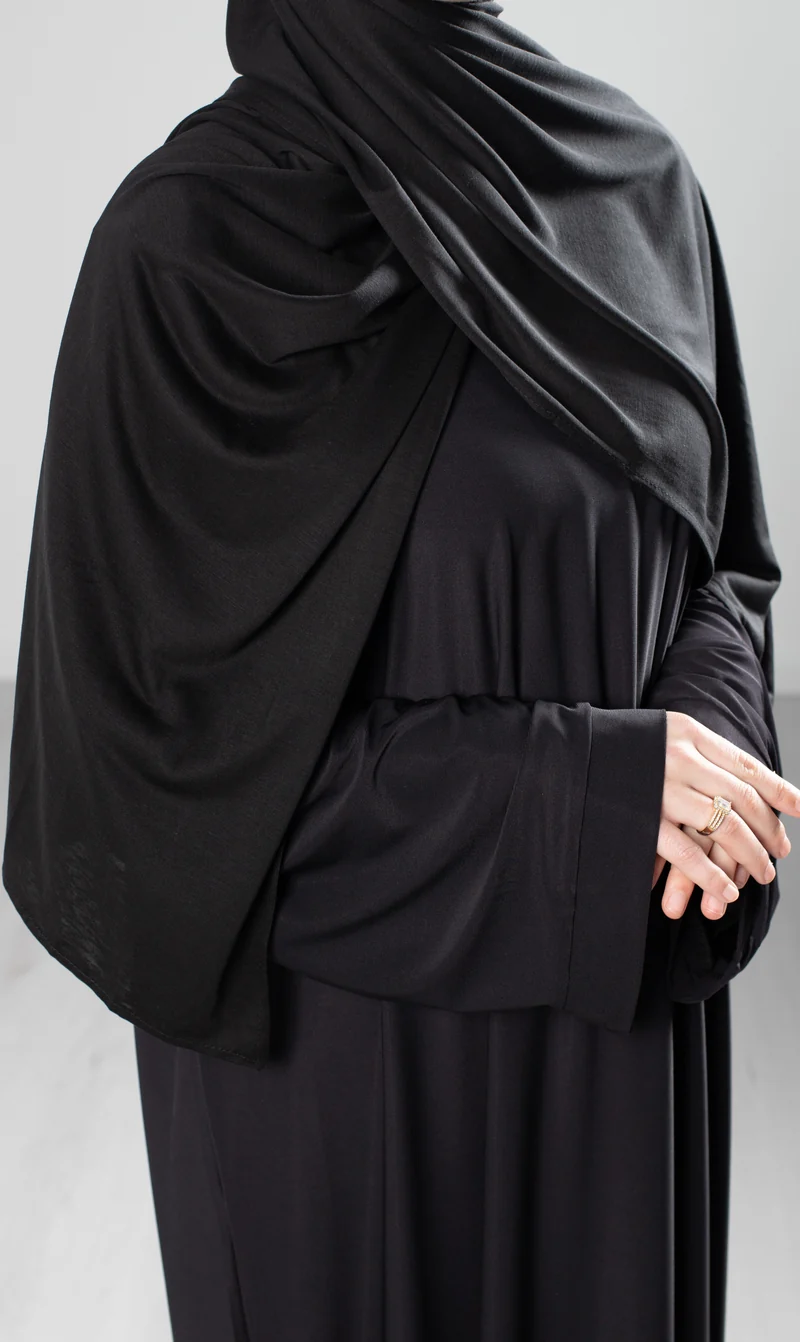 Schal aus Tencel-Baumwolle – Schwarz