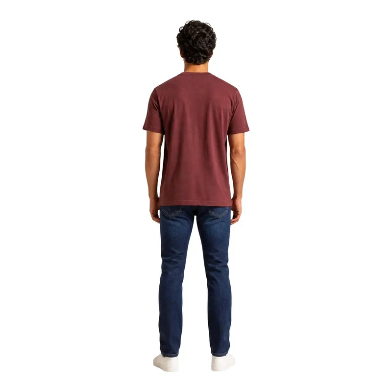 Armani Exchange Rotes Baumwoll-T-Shirt für Herren