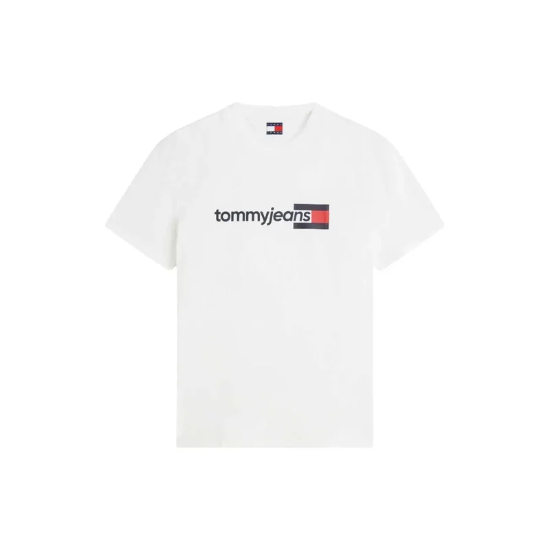 Tommy Hilfiger Weißes Herren-T-Shirt aus Bio-Baumwolle