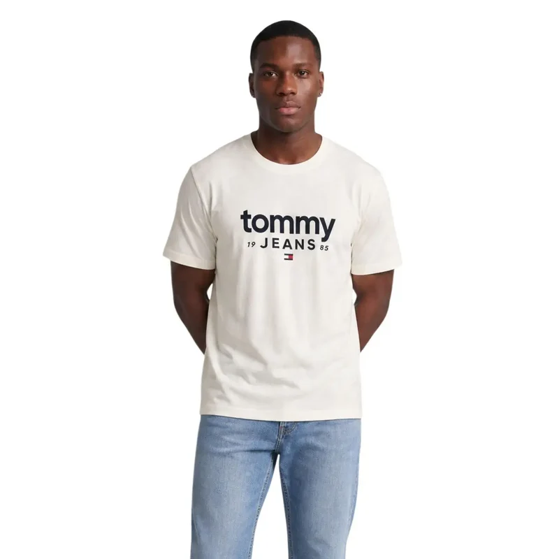 Tommy Hilfiger Weißes Herren-T-Shirt aus Bio-Baumwolle