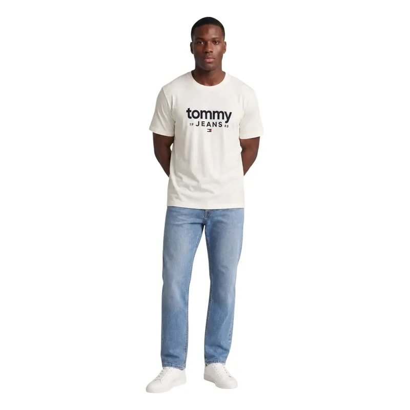 Tommy Hilfiger Weißes Herren-T-Shirt aus Bio-Baumwolle