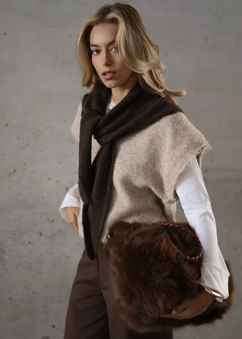 Pullunder mit V-Ausschnitt - beige