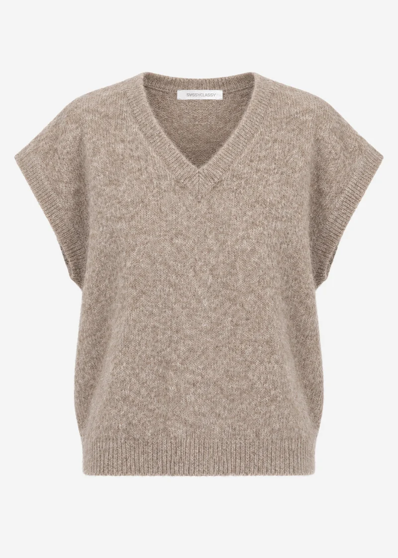 Pullunder mit V-Ausschnitt - beige