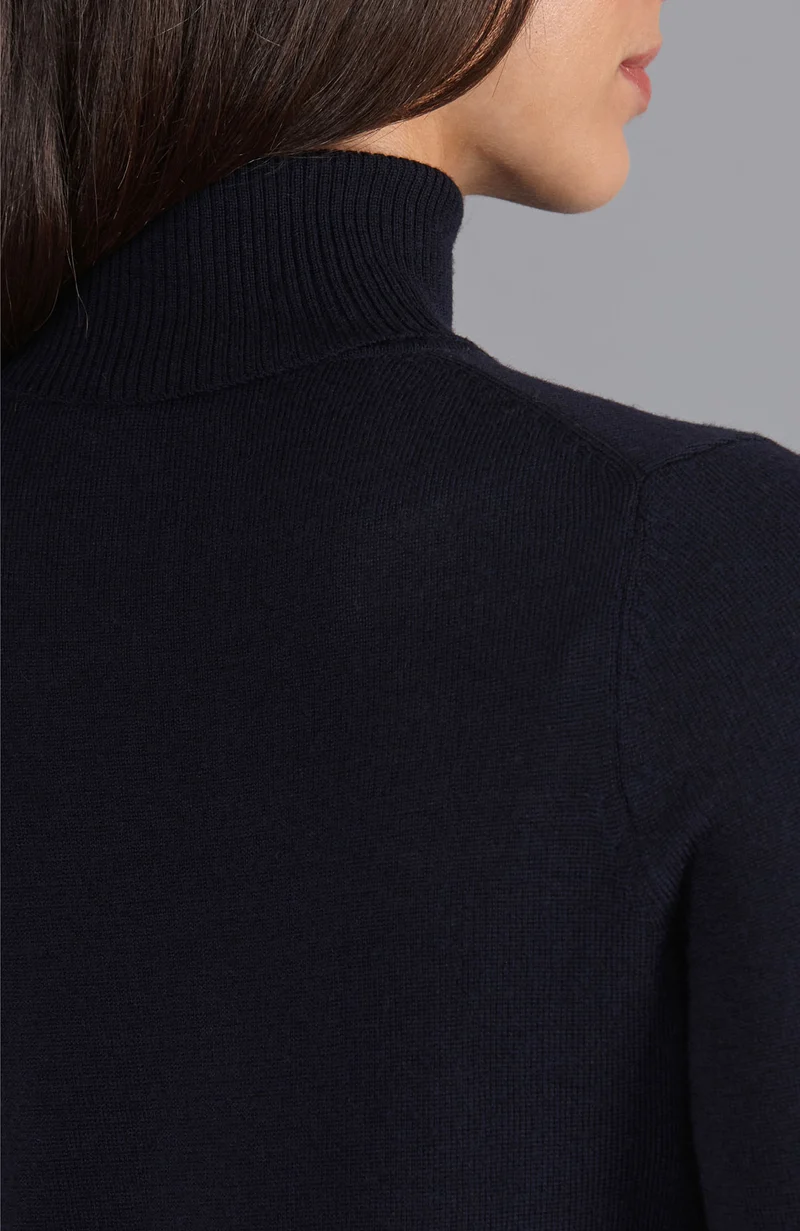 Rollkragenpullover aus reiner extrafeiner Merinowolle für Damen