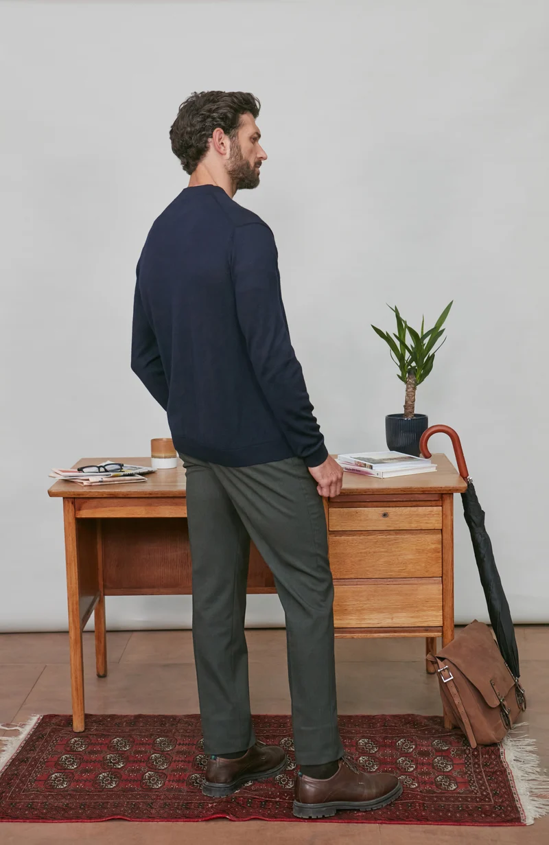 Leichter Herren-Cardigan aus extrafeiner Merinowolle
