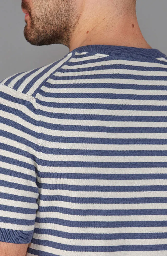 Bretonisches Strick-T-Shirt für Herren aus 100 % ultrafeiner Baumwolle