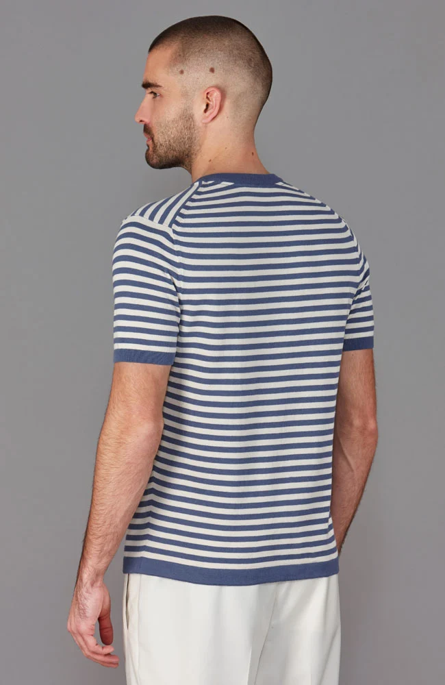 Bretonisches Strick-T-Shirt für Herren aus 100 % ultrafeiner Baumwolle