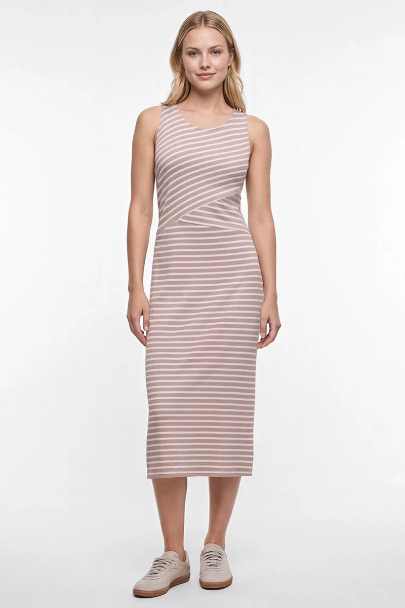Kami Midi Dress | Stucco Amy Stripe