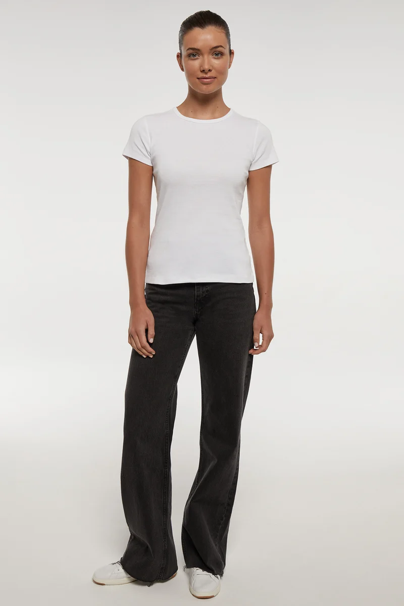 Crew-Neck Short Sleeve Tee | White