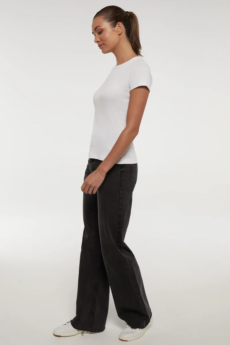 Crew-Neck Short Sleeve Tee | White