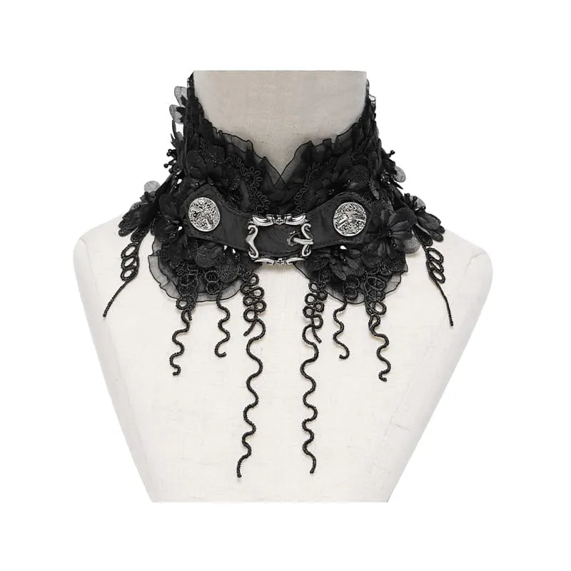 Gothic-Halskette für Damen mit Blumenquasten
