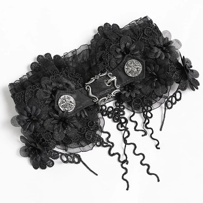 Gothic-Halskette für Damen mit Blumenquasten