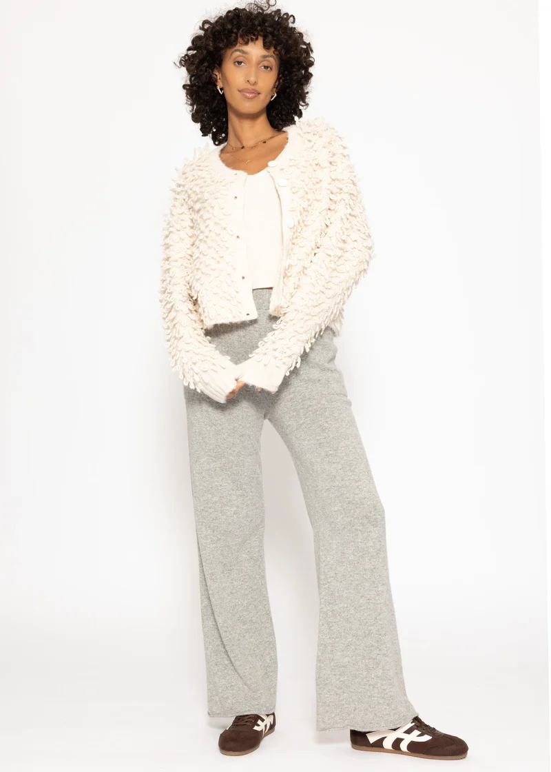 Stricktop mit Kaschmir - offwhite