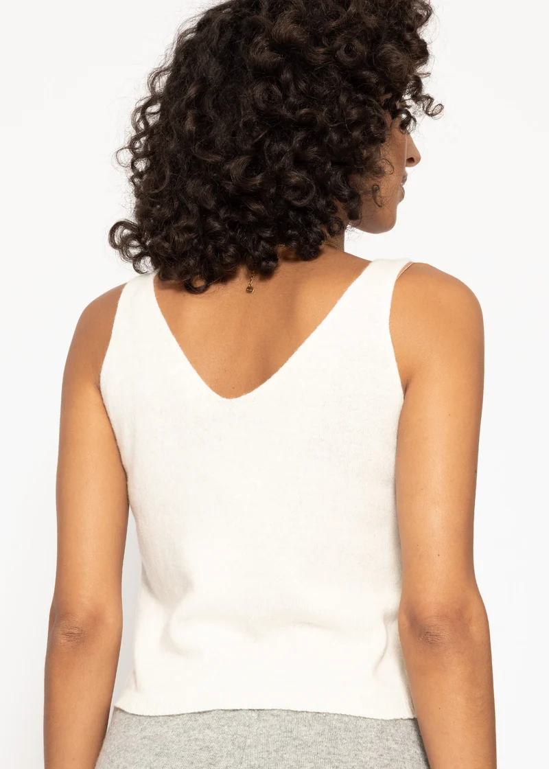 Stricktop mit Kaschmir - offwhite