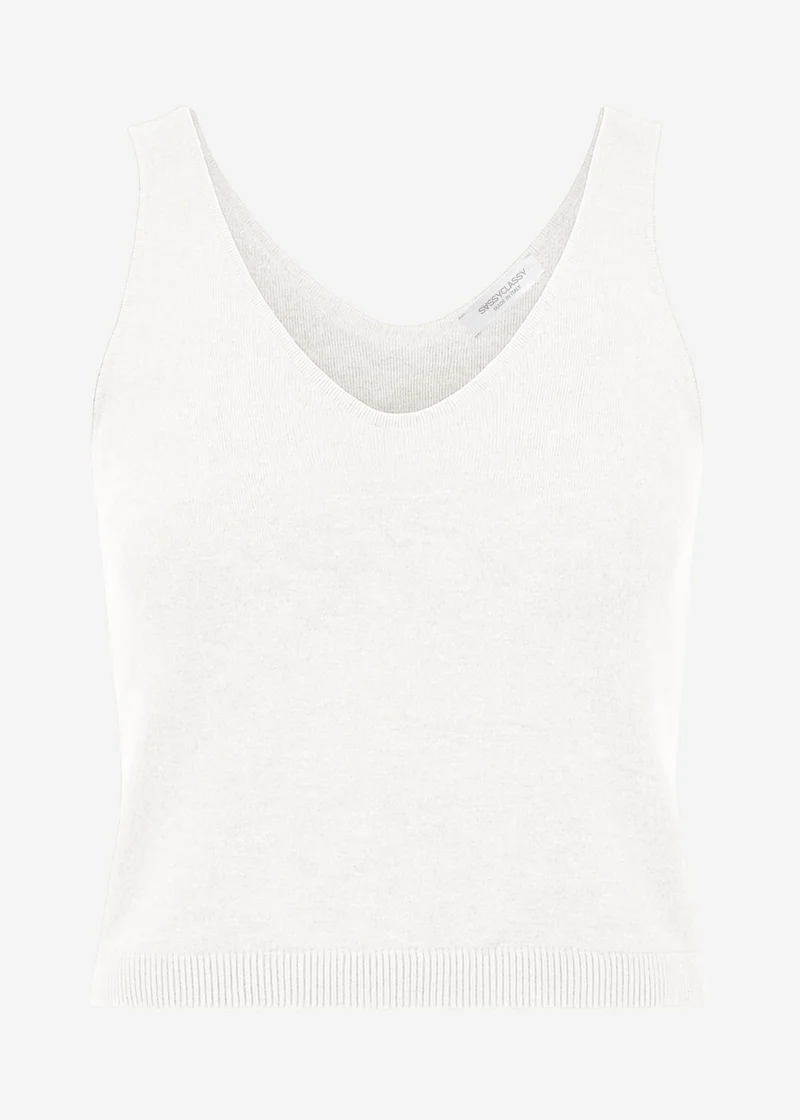 Stricktop mit Kaschmir - offwhite