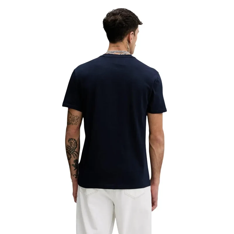 Tommy Hilfiger Herren T-Shirt aus blauer Bio-Baumwolle