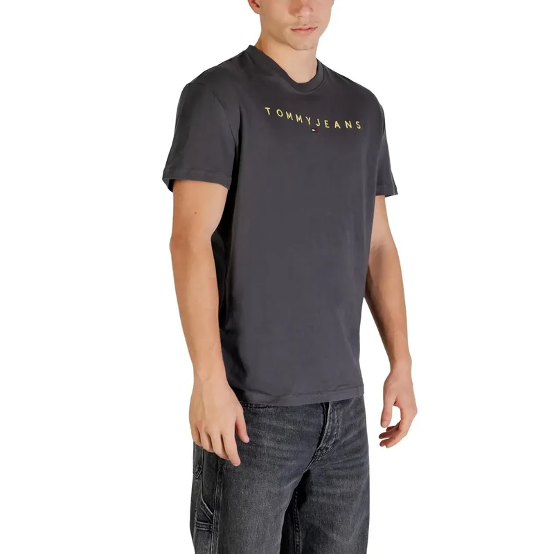 Tommy Hilfiger Graues Herren-T-Shirt aus Bio-Baumwolle