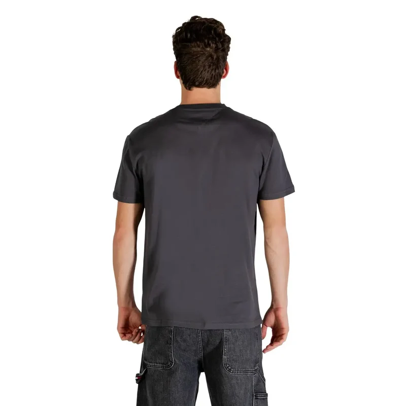 Tommy Hilfiger Graues Herren-T-Shirt aus Bio-Baumwolle