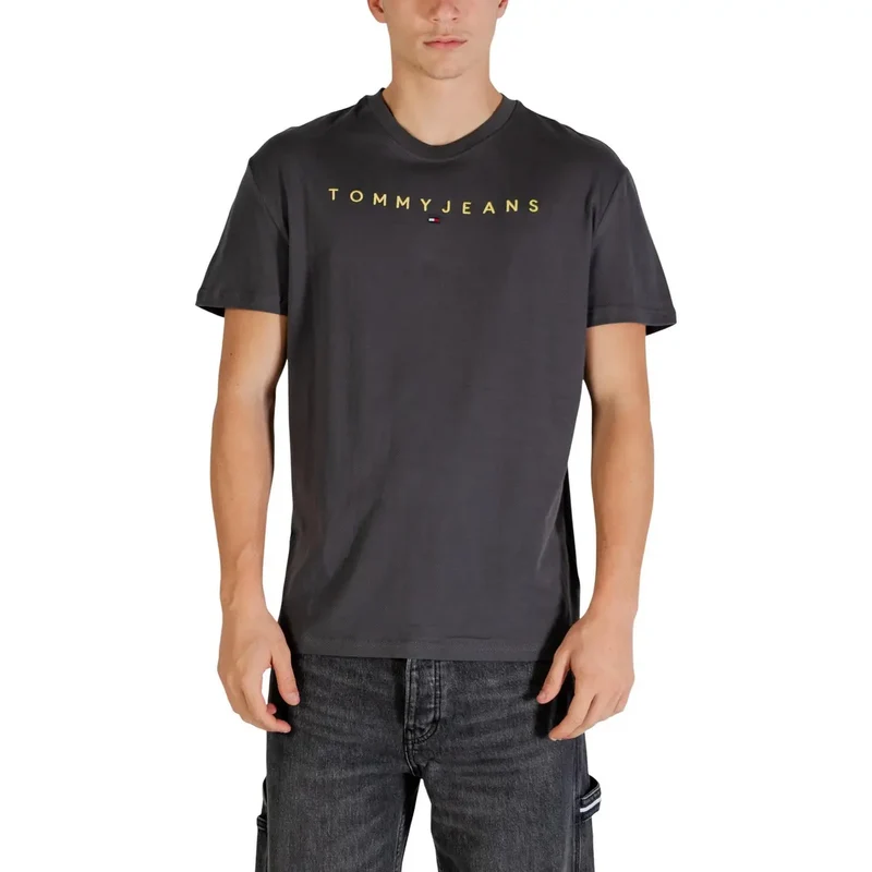 Tommy Hilfiger Graues Herren-T-Shirt aus Bio-Baumwolle