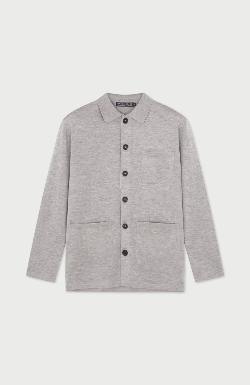 Mens Extra Fine Merino Wool Work Shirt