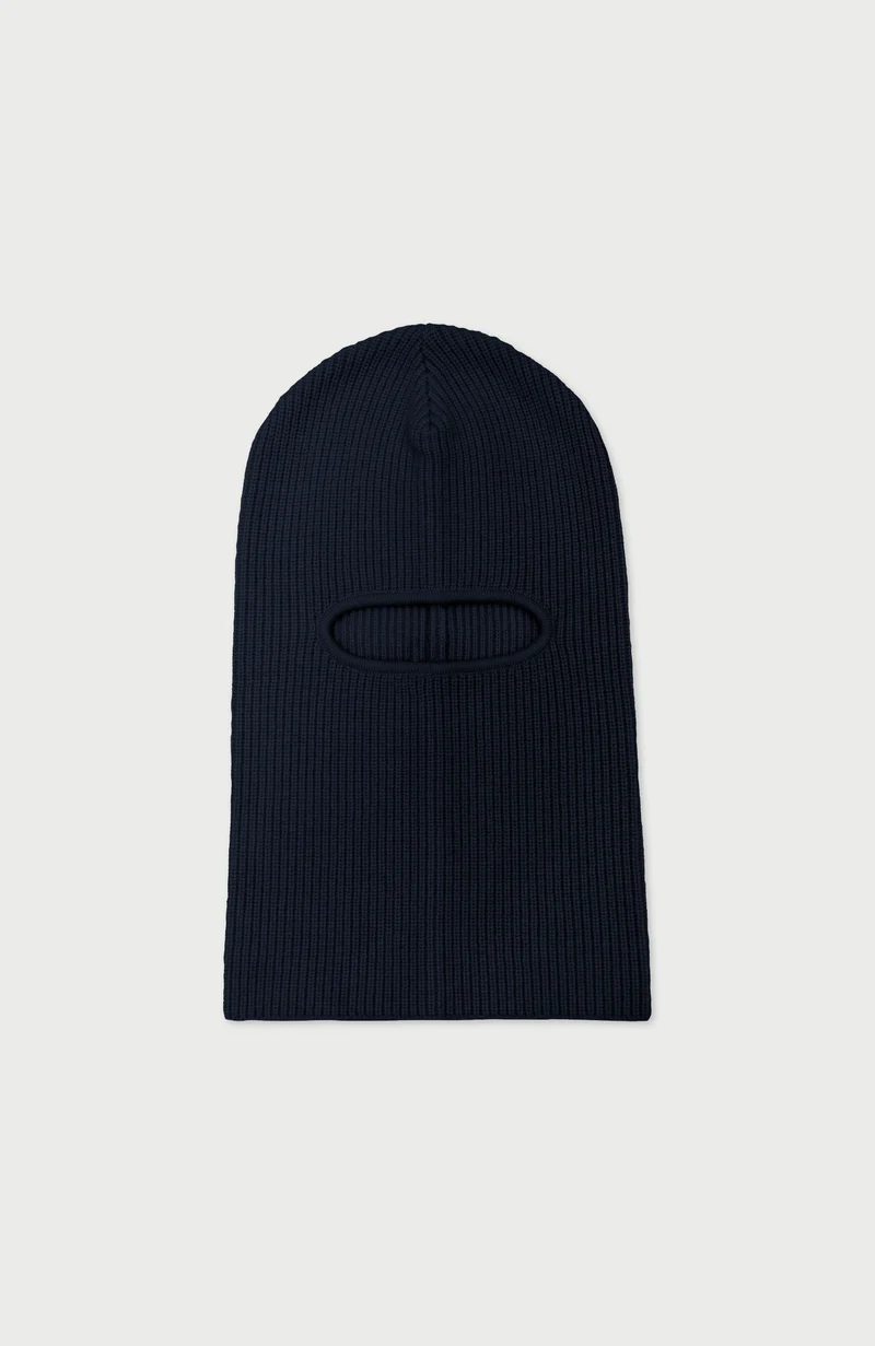 Merino Cashmere Fisherman Rib Balaclava